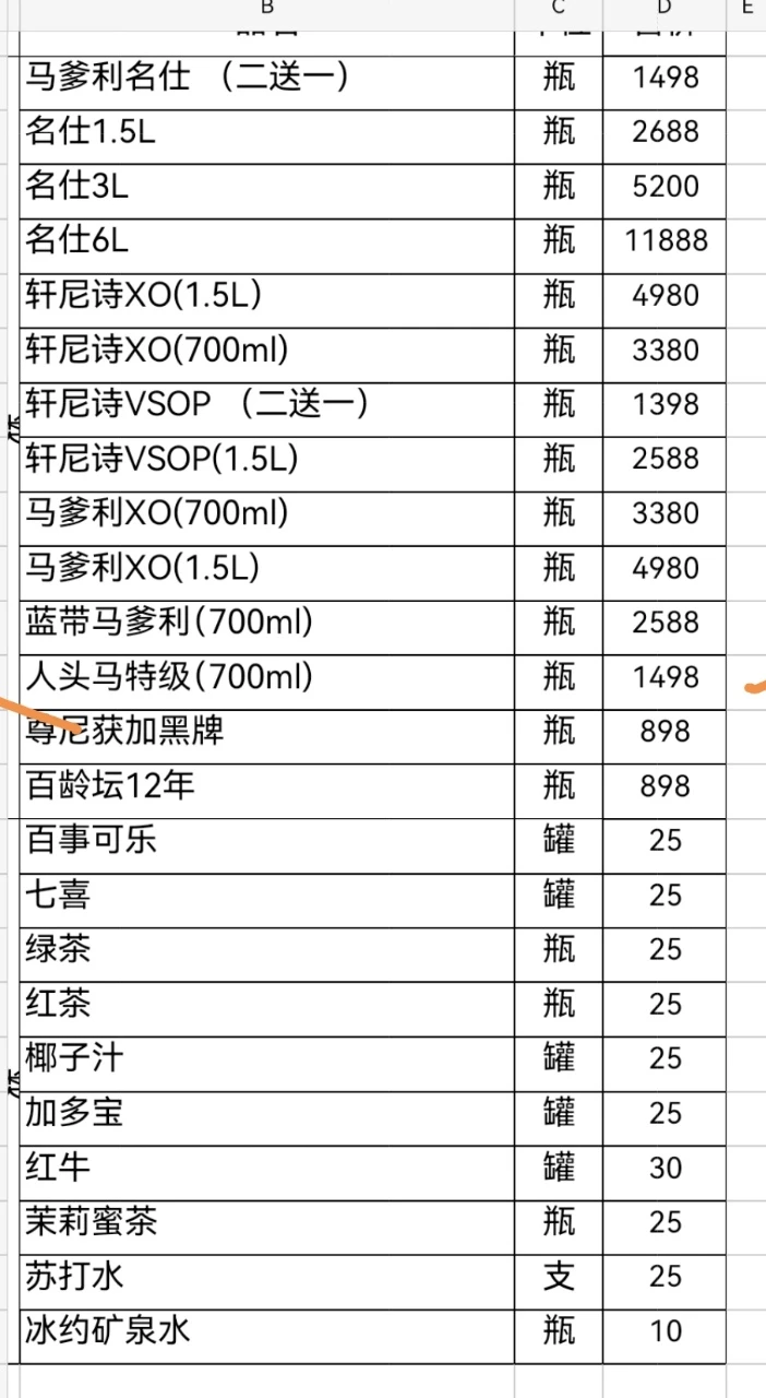 坪地大酒店商务KTV酒水展示台